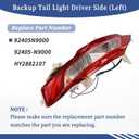 Back Up Tail Light Driver Side Compatible with Hyundai Tucson 2022 2023 2024 SE/SEL/Limited/Essential/Preffered/Hybrid Models, Back Up Turn Signal Light Replace 92405N9000, 92405-N9000
