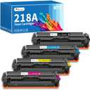 218A 218X Toner with Chip Replacement for HP 218A 218X Toner Cartridges 4 Pack Compatible for MFP 3301fdw Toner 3301cdw 3201dw 3301sdw Printer Ink W2180A 218A Toner (4 Pack)