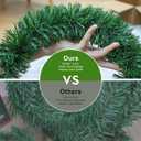 10M/33Ft Christmas Garland Christmas Decorations, Green Outdoor Garland for Christmas Decor, Unlit Fluffy Twist Christmas Tree Garland for Stairs Railing, Staircase, Fireplace, Window, Door, Holiday