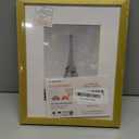 upsimples 8x10 Picture Frame, Display Pictures 5x7 with Mat or 8x10 Without Mat, Wall Hanging Photo Frame, Gold, 1 Pack