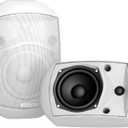5.25 Inch Wall Mount Bluetooth 6.0 Outdoor Speaker,IP66 Waterproof Indoor/Outdoor Sound System,2-Way Woofer & Tweeter,600W Peak Wired Speakers for Pool,Patio,Garage,Home Theater(Pair,White)