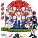6FT Giant Inflatable Football Target Toss Game - Fun Indoor & Outdoor Yard Games for Kids & Adults, Football Party Throwing Games, Carnival Games, Camping & Tailgate Lawn Activities (Red)