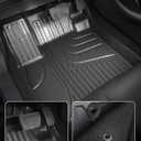 IKABEVEM Carbon Fiber Pattern Floor Mats | for Audi Q5 SQ5 2018-2025 | Front & 2nd Row, Gray
