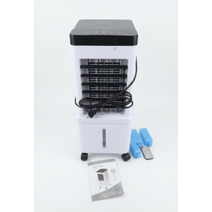 4 Wheel Mobile Evaporative Air Cooler with Ice Spray Humidifier 12L Detachable Water Tank Portable Fan for Home Office