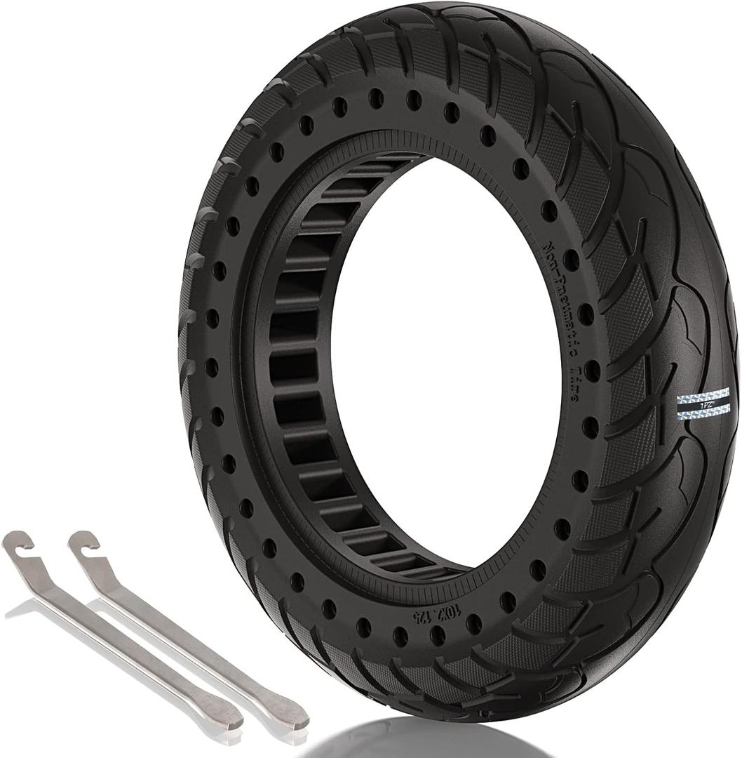 1PZ TS1-X10 10x2.125 Solid Tire Front or Rear Honeycomb Tires Replacement for Xiaomi M365 and Gotrax G4 Electric Scooter Wheels