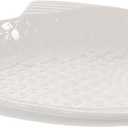 FRCOLOR Ceramic Fish Serving Platter 11 Inch White Fish Shape Plate Ideal for Home Dining Restaurant Presentation and Snack Serving