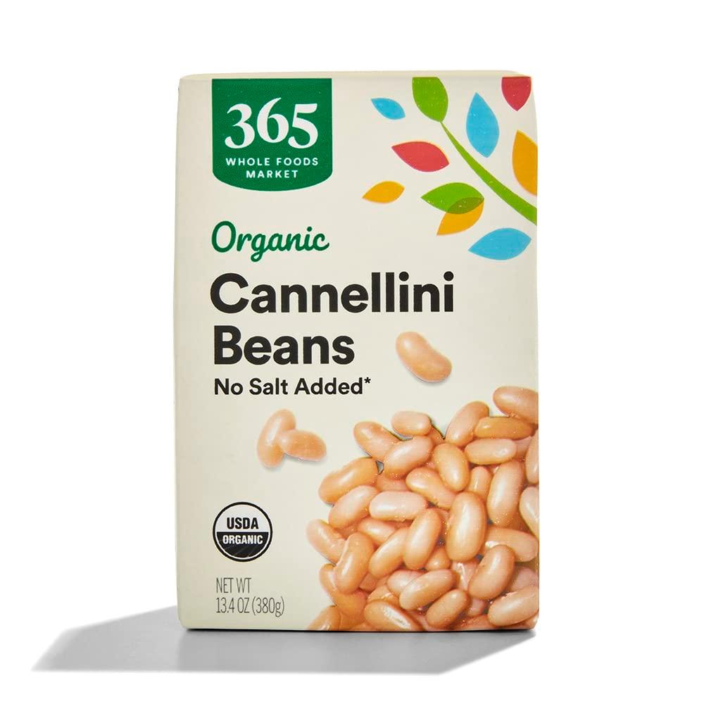 365 by Whole Foods Market, Organic Unsalted Cannellini Beans, 13.4 Ounce,  BB Date 06/11/2027
