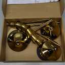 SylvaCraft Brass Gold Candle Holders Rustproof Taper Candlestick Holders for Holiday Party Table Centerpiece Wedding Fireplace Mantel Housewarming Gift(2 Sets(6 Pcs))