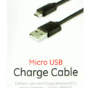GE Micro USB Charge Cable - Black