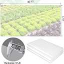25 x 40 FT Clear Greenhouse Plastic Sheeting, 6 Mil Polyethylene Film Heavy Duty, Water Sun Frost Wind Dust Resistant Winter Hoop House Toughness Plastic Cover for Farming, Gardening, Agriculture, DIY