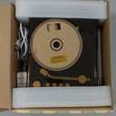 CD Player with Speakers Bluetooth Nostalgic Retro Portable CD Players for Home Wood Music Player FM Radio for HomeWired and Remote Control-Walnut Brown