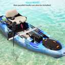 FEIMIRE Trolling Motor Mount Bracket & Fishing Accessories Mount Platform for Kayak (Trolling Motor Mount Bracket with 2 Fishing Rod)