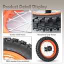 E-Bike Rear Wheel Outer Tire Accessories Compatible with Tutto Tutti Soleil 01 Electric Bikes, 80/100-12 Rubber Black