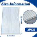 Hotop 3 Pcs Polycarbonate Greenhouse Panels Double Layer Polycarbonate Panels Waterproof UV Protected Sheet Corrugated Plastic Roof Greenhouse Replacement Cover (4' X 2' X 0.32")