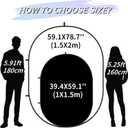 5 * 6.5 Ft Collapsible Backdrop Black White Pop Up Screen with Carrying Bag, Double Sided Foldable Backdrop Portable Background for Photography Auditions Headshots Gaming Streaming Video Calls, 5*6.5ft /1.5*2m
