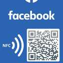 MESSAGENES Customizable Facebook QR NFC Sticker | Boost Followers | Reusable QR | 1 Round Unit | Premium Quality | Ideal for Business, Showcase, Store, Wall or Window