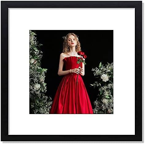 VNVNK 24x24 Frame Black, Display 24x24 Inch Picture without Mat Or 20x20 Inch Picture with Mat,Photo Poster Picture Frames for Wall Display - Set of 1