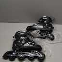 Adjustable Inline Skates for Kids and Teens Ages 4-16, All 8 Wheels of Inline Roller Skates Light Up, Safe and Fun Illuminating for Outdoor Indoor Sports (Large - Youth (4Y-7Y US), Black)