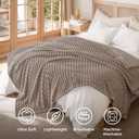 Bedsure GentleSoft Light Brown Fleece Blanket for Couch - Cozy Soft Blankets for Women, Cute Small Throws for Girls, 108x90 Inches