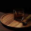 2 x PINXIURY 11.8 Inch Round Wooden Decorative Serving Tray for Coffee Table and Home Decor, Round Wood Tray for Table Centerpiece, Small Candle Tray, Acacia, Appetizer Charcuterie Board