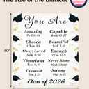 Class of 2026 50"x60" Flannel Throw Blanket Soft Commemorative Graduation Decor, Bulk Gifts for 2026 Graduation Stuff & Senior Night Party Supplies