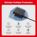 Charger for Nintendo Switch, 45W AC Adapter Fast Charging with 5ft Detachable USB C Cable, Compatible with Switch/OLED/Lite, Steam Deck, Support TV Mode, Original Quality