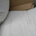 SILUI Flat Soft Thin Pillows Queen Size Set of 2 Pack Bed Pillow with Down Alternative Fill for Side Back Stomach Sleepers, 20x30 Inches, White