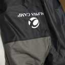 ALPHA CAMP Oversized Camping Folding Chair, Heavy Duty Support 450 LBS Steel Frame Collapsible Padded Arm Chair with Cup Holder Quad Lumbar Back, Portable for Outdoor