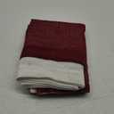 jinchan Linen Valance for Farmhouse Living Room Windows Christmas 16 Inch Slubbed Crossed Double Layer Window Valance Light Filtering Rustic Country Overlay Rod Pocket 1 Panel Burgundy