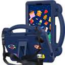 Compatible with Lenovo Tab M11/Tab P11 Plus/Tab P11/Xiaomi Redmi Pad SE(2023) 11 inch Tablet Case, Kids Shockproof Protective Case with Stand Handle for Girl Kid Gift- Navy Blue