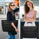 bagasin Puffy Tote Bag for Women, Lightweight Puffy Bag with Compartments, Quilted Shoulder Bag Handbag for Travel, Work, Gym