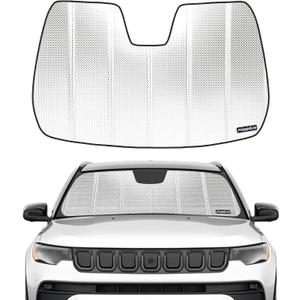 Pigenius Windshield Sun Shade for 2022-2025 Jeep Compass. Front Window Sunshade with Storage Bag