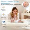 Baby Lounger & Snuggle Nest for Newborn 0-24 Months, Baby Nest Supervised Breathable Cotton for Newborn, Breathable Portable Infant Lounnger for Travel and Home, White (Lounger Cover Included