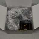 OverNews 2oz Amber Glass Jar Travel Size, 4PCS Empty Cosmetic Lotion Container with Black Lid & Spatula, Small Mini Jar for Beauty