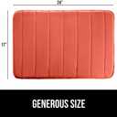 GORILLA GRIP Memory Foam Bath Mat, Soft Absorbent US Designed Bathroom Rug, Gripping Dots Machine Washable Bathmat, Cushioned Floor Mats, Shower Sink Rugs Room Dcor Accessories, 24x17 Coral