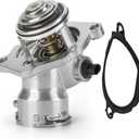 Upgrade Aluminium Thermostat Housing Assembly W/Sensors for Mercedes-Benz C230 C250 C280 C350 E280 E300 E350 ML350 ML450 R350 S400 SLK280 SLK300 SLK350 - Replaces 2722000115 2722000415 TM45100D