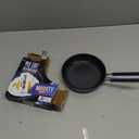 Blue Diamond Mini Egg Frying Pan Skillet, Diamond Infused Healthy Ceramic Nonstick, PFAS and PFOA-Free, Dishwasher and Oven Safe, Even Heating, Metal Utensil Safe, Warp Control Base, Blue