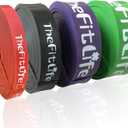 TheFitLife Pull Up Assistance Bands- Resistance Bands for Working Out, Long Workout Bands for Exercise, Fitness Band for Pullup Assist, a Substitute of Dumbbell Set and Kettlebells, Barbell (Red/Black/Purple/Green)