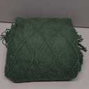 BOURINA Green Throw Blanket 50x60 Inches Throw Textured Solid Soft Sofa Couch Decorative Knit Blanket