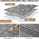 Smiry Rectangle Table Cloth, Waterproof Heavy Duty Vinyl Tablecloths, Wipeable Washable Table Cover for Kitchen and Dining Room (Grey, 54" X 108")