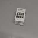 6 x Cat Eye Nails Short Squoval, Shimmery Black, Small Size Press on False Nails, 24 Reusable Fake Nails With Stick on Adhesive Tabs