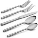 Alata Potter 40-Piece Forged Silverware Set, Service for 8  Premium Stainless Steel Flatware Set, Modern Design with Satin Finish, Ideal for Home, Kitchen, Party, Camping
