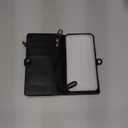 Defencase for iPhone 15 Pro Max Magnetic Wallet Case Compatible with Magsafe with RFID Blocking Zipper Strap Card Holder for Women Men, PU Leather Detachable Case for iPhone 15 Pro Max (6.7"), Black