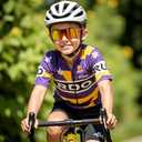 2 x Polarized Kids Sunglasses, Youth Baseball Sunglasses for Boys Girls, Cycling Sun Glasses UV400 for Kids Ages 8-14 (Red Frame/Orange Lens)