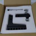 LOCAME Adjustable Trailer Hitch, Fits 2-Inch Receiver, 6-Inch Drop/Rise Aluminum Drop Hitch,12,500 LBS GTW-Tow Hitch for Heavy Duty Truck with Double Stainless Steel Locks, Black, LC0024