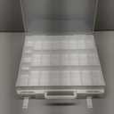 ALCYON Double Sided Toy Storage Organizer Case for Hot Wheels Car, Matchbox Cars, Mini Toys, Small Dolls, Carrying Box Container Carrier with 48 Compartments - Upgrade (Box Only) (White)