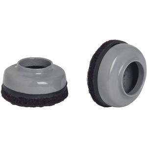 Lorell 1 1/2 Slip Over Floor Savers LLR49317, Pack of 8, Grey