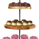 3 Tier Wooden Cupcake Stand Tiered Serving Tray Cupcake Tower Wood Dessert Tray for Farmhouse Wedding Birthday Tea Party Kitchen Decor