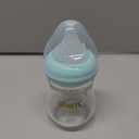 Glass Baby Bottles, Anti Colic Breastfeeding Bottle with Natural Response Nipple for Newborn Preemie 0+ Month, BPA Free, Wide Neck, Blue/1Pack/5oz