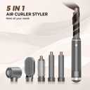 Dryhsip 5 in 1 Hair Styler & Wrap Air Curler, Low-Speed Negative Ionic Hair Tools Drying, Multi Hair Styler, Professional Blow Dryer Brush for Curling Volumizing Straightening Styling (Gray)